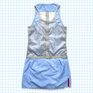 Prada Sport Baby Blue Nylon Dress SS99' - Womens 4-6