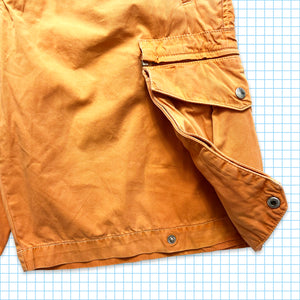 Prada Sport Washed Orange Cotton Cargo Shorts - 30" Waist