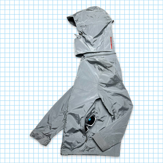 Veste à capuche Prada Mainline Silver Shimmer - Moyenne 