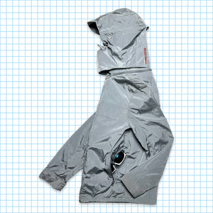 Prada Mainline Silver Shimmer Hooded Jacket - Medium