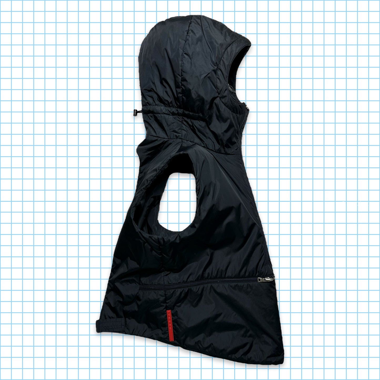 FW99' Prada Sport Packable Hooded Pullover Vest - Large