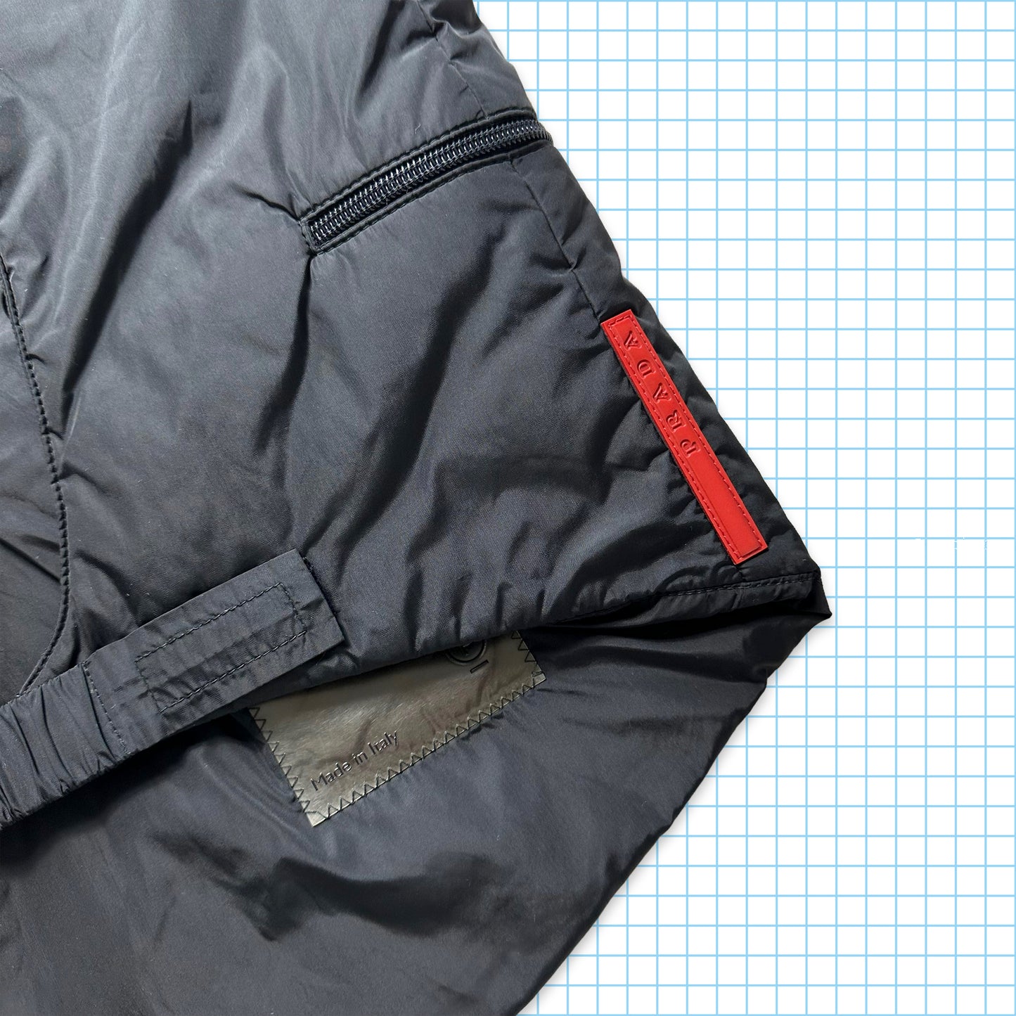 FW99' Prada Sport Packable Hooded Pullover Vest - Large