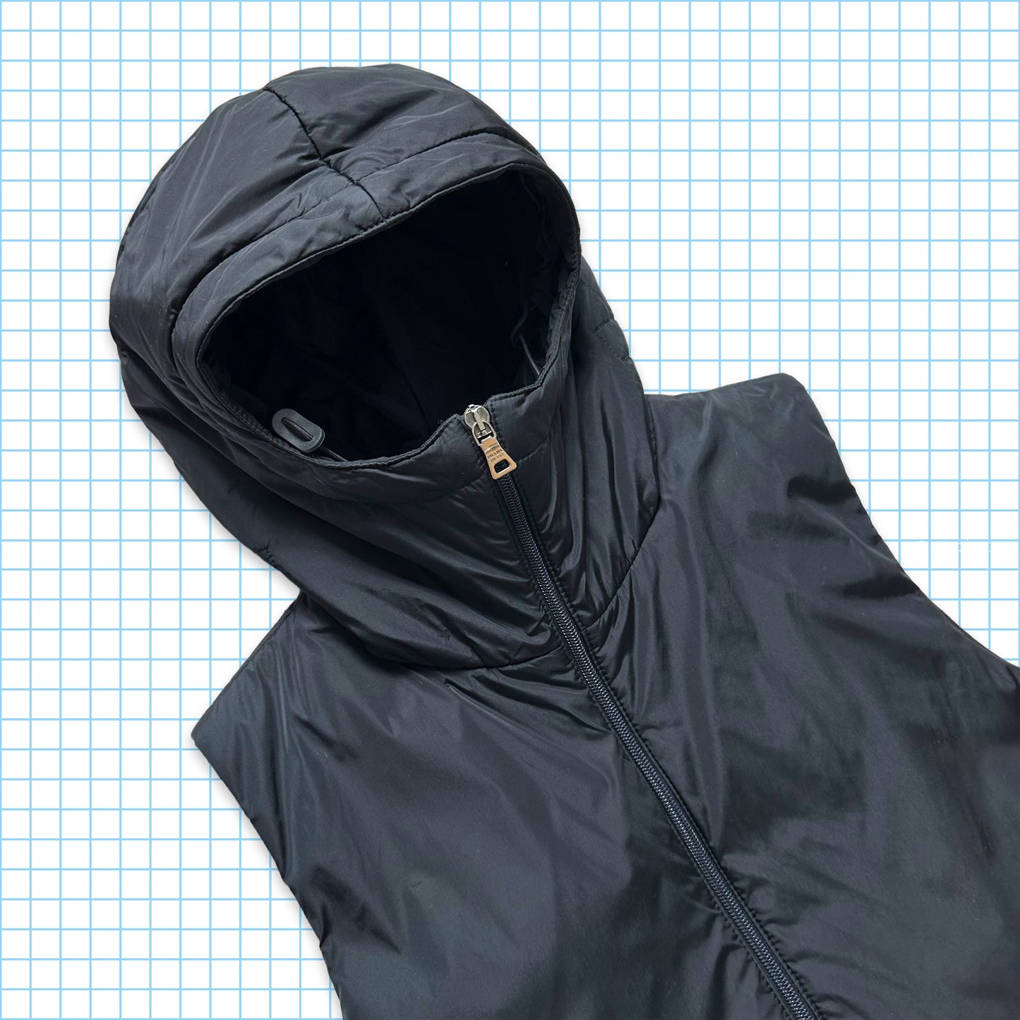 FW99' Prada Sport Packable Hooded Pullover Vest - Large