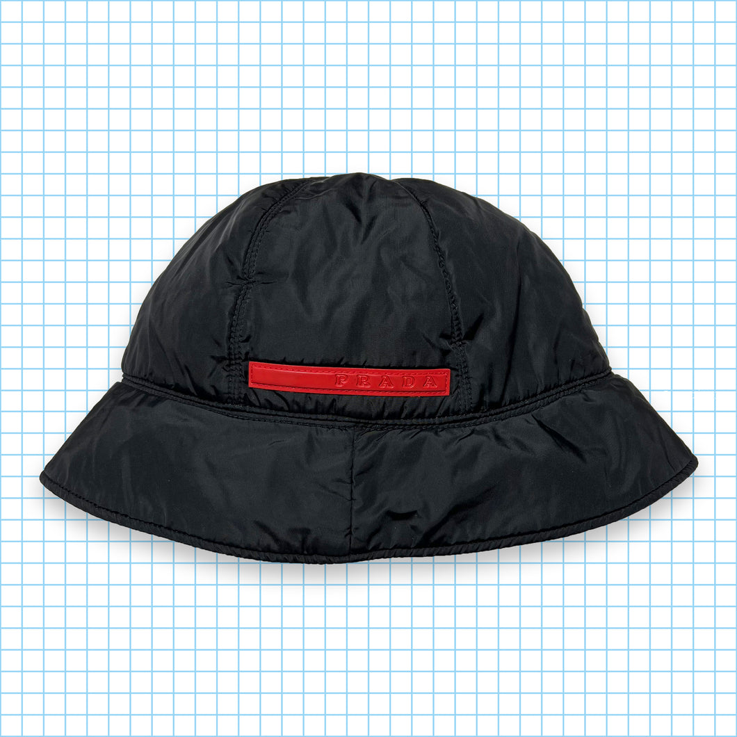 Nylon Padded Bucket Hat Black