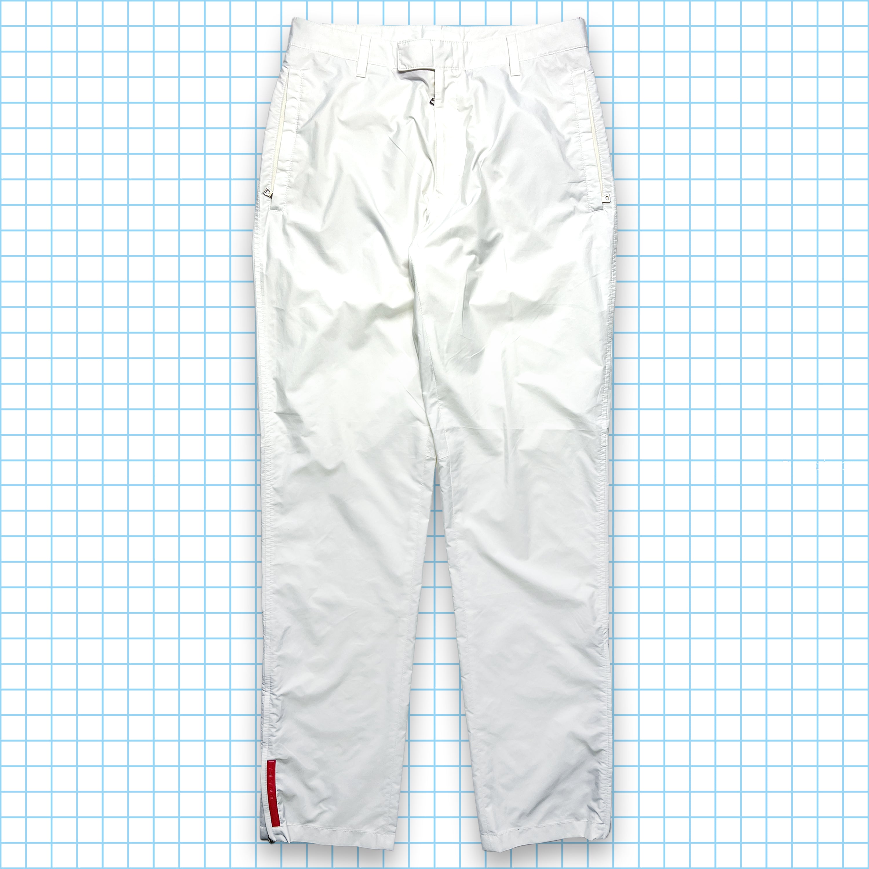 Prada Sport Nylon Pure White Track Pant - Small – Holsales