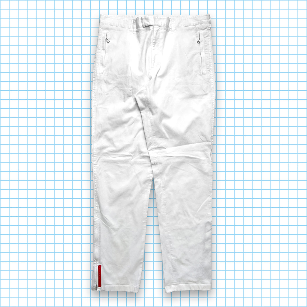 Prada Sport Pure White Trousers - 32