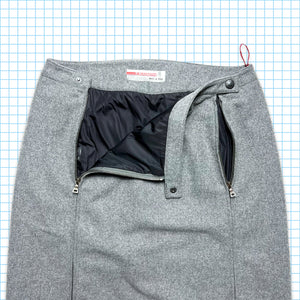 Prada Sport Light Grey Wool Skirt - Womens 6/8