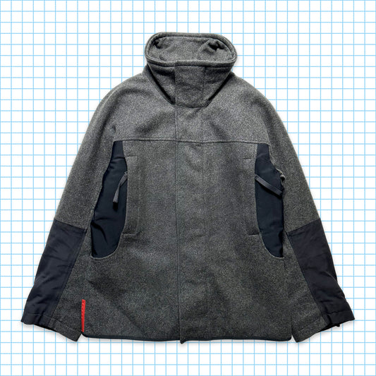 Veste à panneaux en laine/néoprène Prada Sport - Moyen 