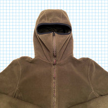 Carica l&#39;immagine nel visualizzatore di Gallery, Prada Sport Khaki Green Fleece Balaclava Full Zip Hoodie