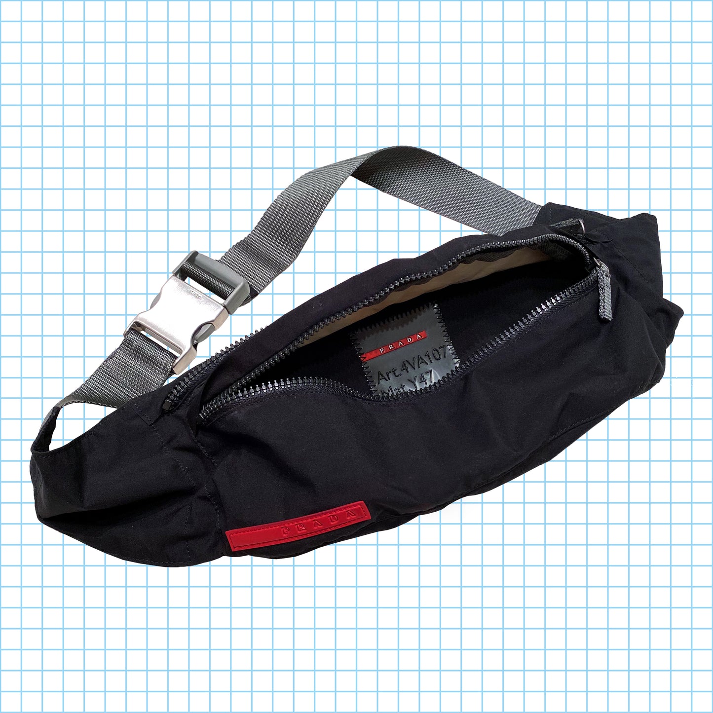 Prada Sport Art.4 VA 107 Sac banane vintage noir