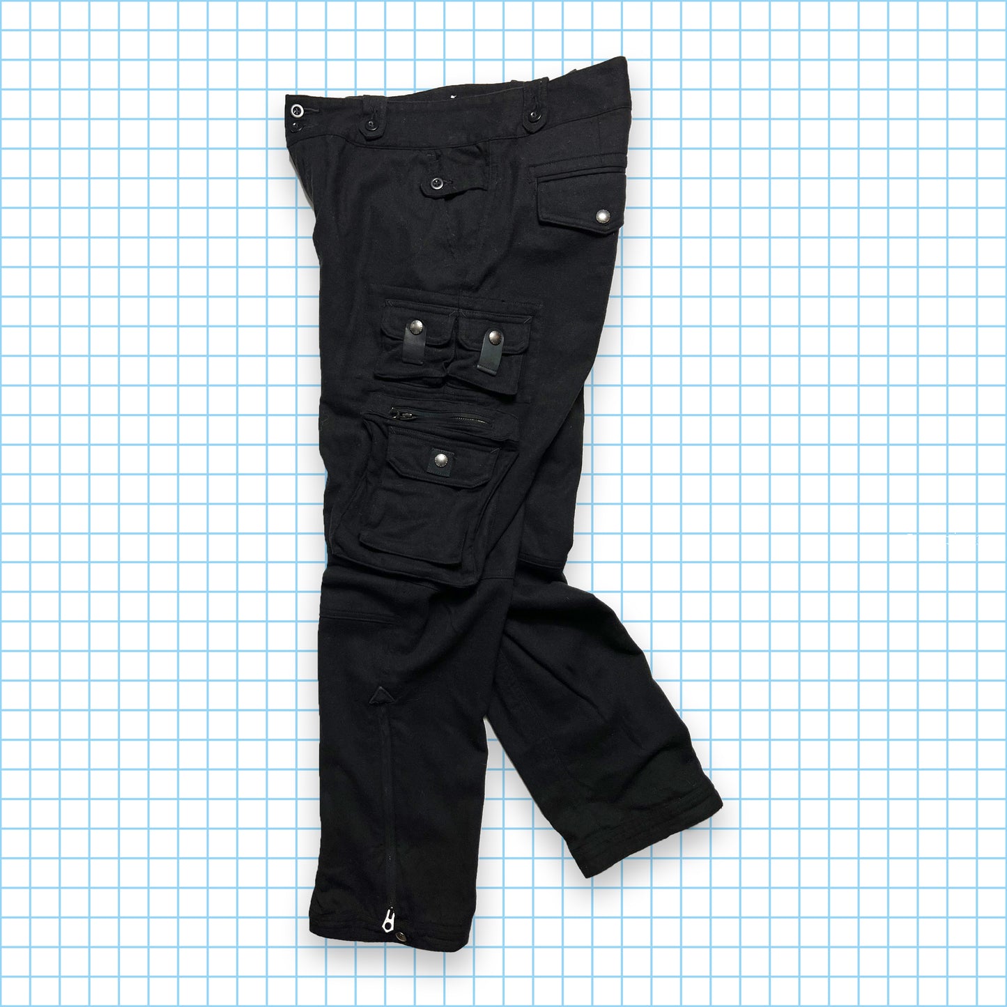 Vintage Ralph Lauren Jet Black Multi Pocket Cargos - 34" Waist