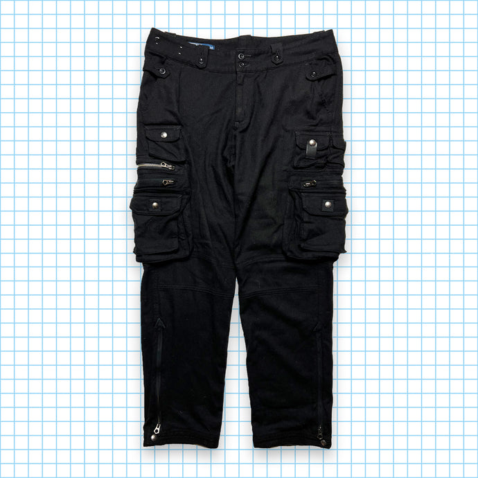 vintage Ralph Lauren Jet Black Multi Pocket Cargos - Taille 34 »