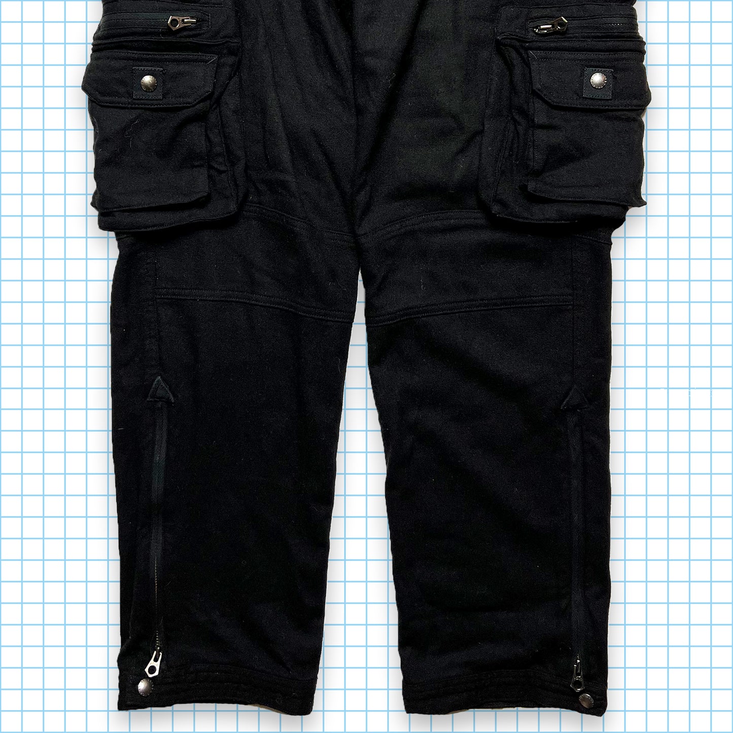 Vintage Ralph Lauren Jet Black Multi Pocket Cargos - 34" Waist