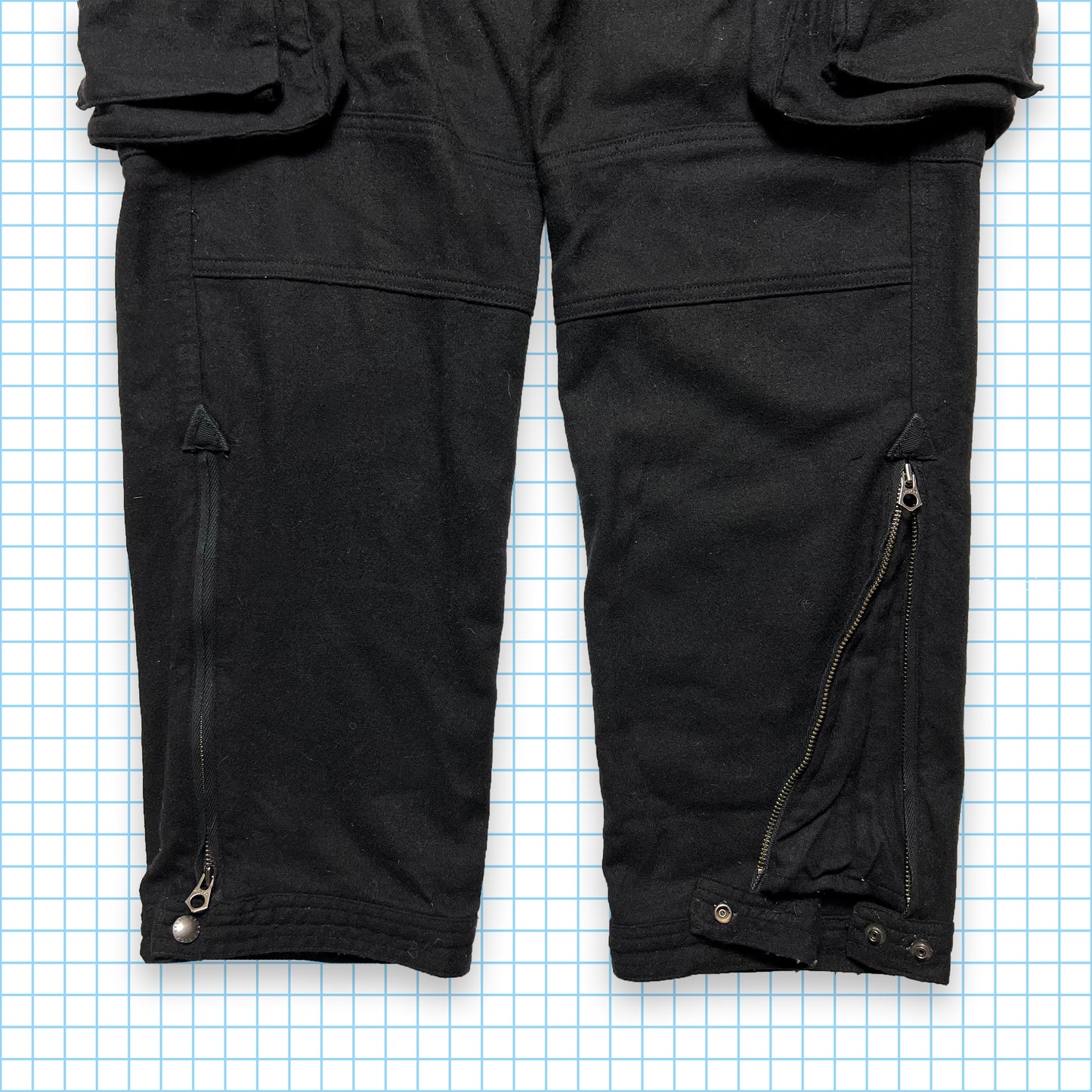 Vintage Ralph Lauren Jet Black Multi Pocket Cargos - 34" Waist