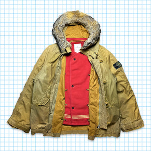 AW90' Stone Island Coyote Fur Heat Reactive Ice Jacket Parka w/Removable Liner - Extra Large / Extra Extra Large