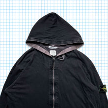 Carica l&#39;immagine nel visualizzatore di Gallery, Vintage Stone Island Dark Grey Zipped Hoodie - Extra Large / Extra Extra Large