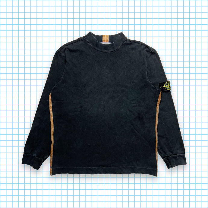 Stone Island Black Ribbed Crewneck AW02'