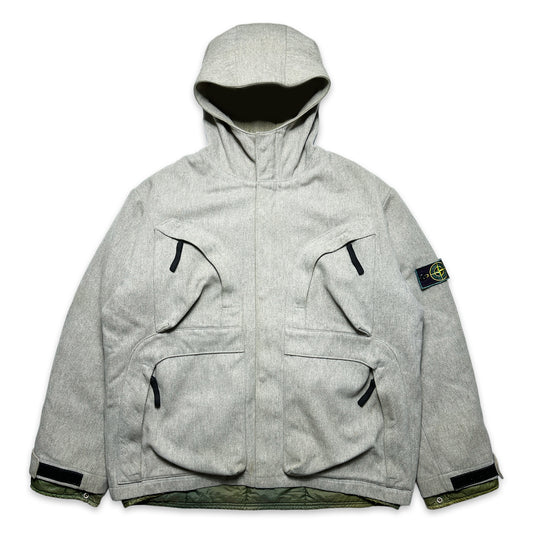 AW98' Veste en laine multi-poches Stone Island avec doublure amovible - Extra Large / Extra Extra Large