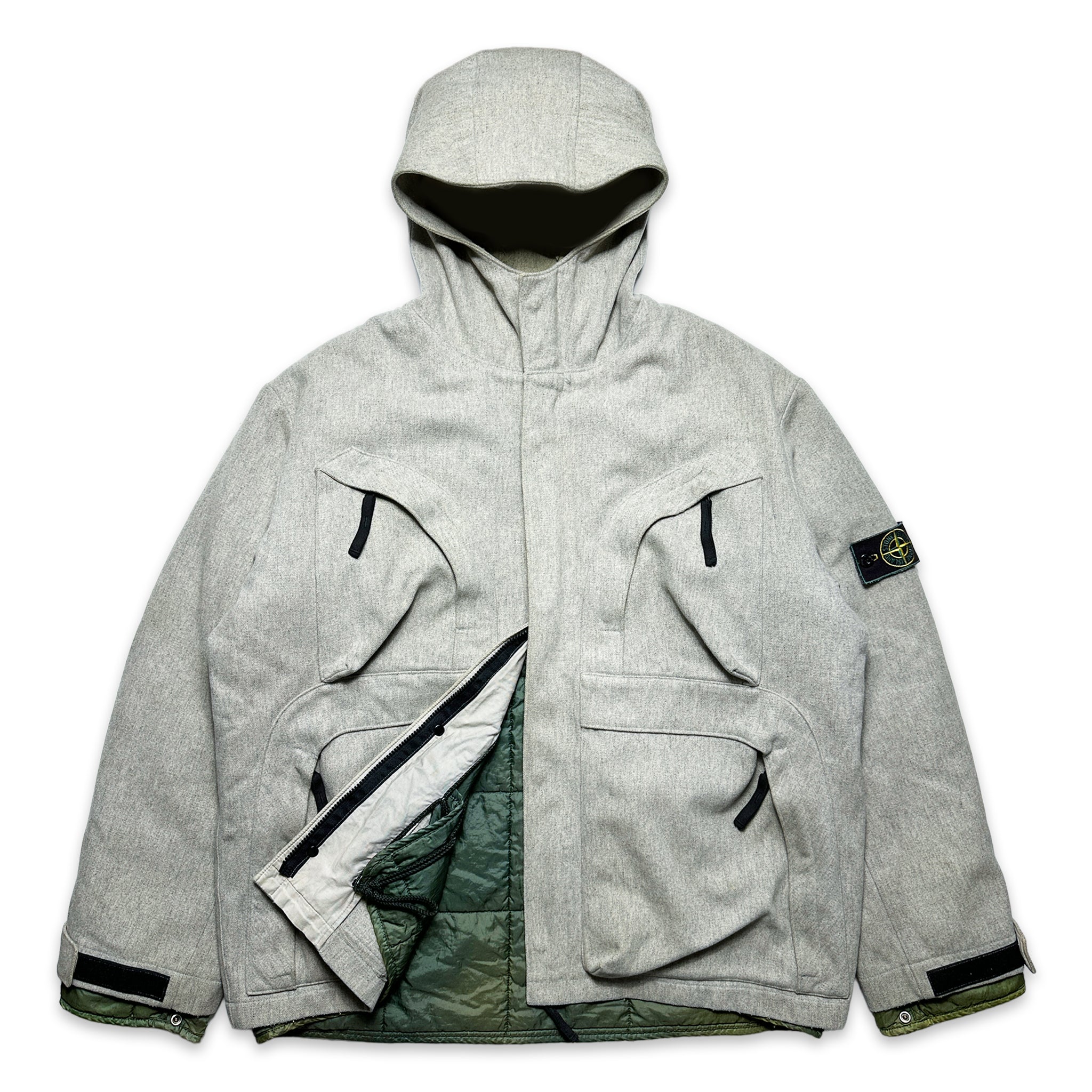 AW98' Stone Island Multi Pocket Wool Jacket with Removable Liner 