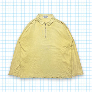 vintage Stone Island Jaune Spell Out Quarter Zip SS95' - Extra Large / Extra Extra Large