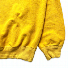 Load image into Gallery viewer, Late 80&#39;s Stone Island Bright Yellow Fleece Spellout Crewneck - Medium