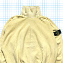 Load image into Gallery viewer, Early 90&#39;s Stone Island Light Yellow Stash Pocket Fleece Rollneck - Extra Large