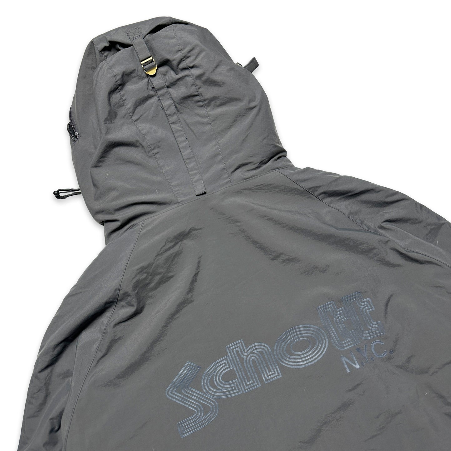 Schott Dark Grey Multi Zip Ventilated Technical Pullover Jacket - Extra Large
