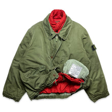 Load image into Gallery viewer, 1990&#39;s Stone Island 2in1 Raso Gommato Forest Green / Bright Red Jacket - Large / Extra Large