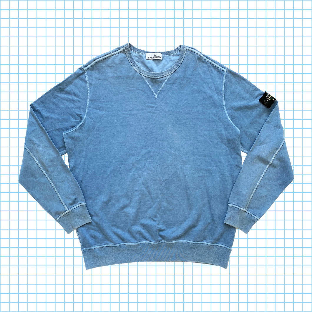 Stone Island Baby Blue Pigment Dyed Crewneck SS14” - Extra Large