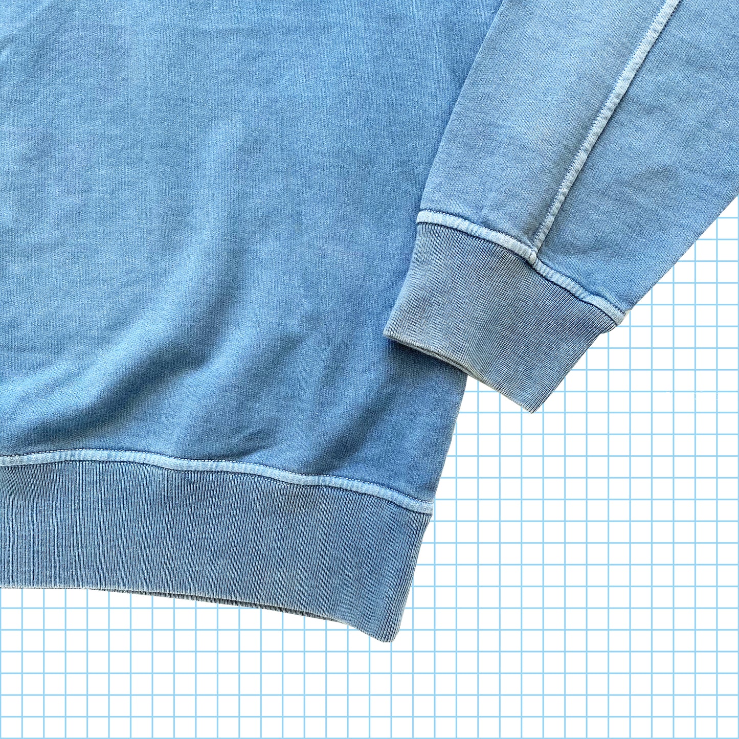 Stone Island Col rond teint en pigments bleu bébé SS14" - Extra Large