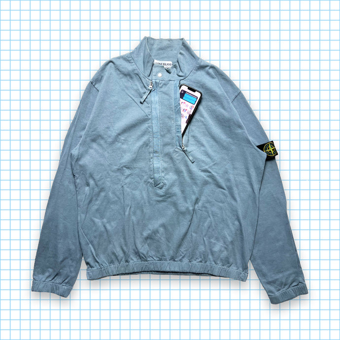 Stone Island Baby Blue Dual Half Zip Pullover - Large / Extra Large