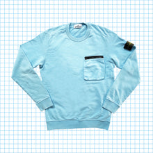 Carica l&#39;immagine nel visualizzatore di Gallery, Stone Island Baby Blue Zip Chest Pocket Crew SS17’ - Large