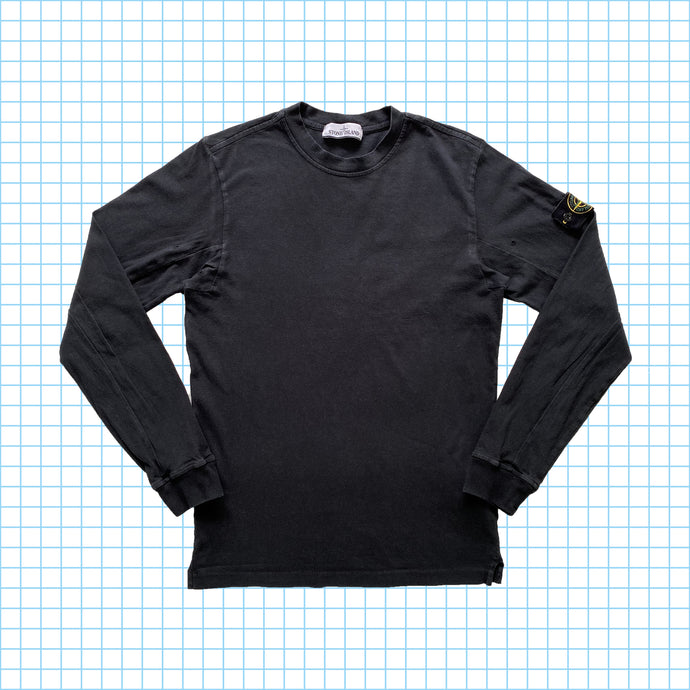 Stone Island T-shirt à manches longues en coton épais noir SS17' - Extra Large
