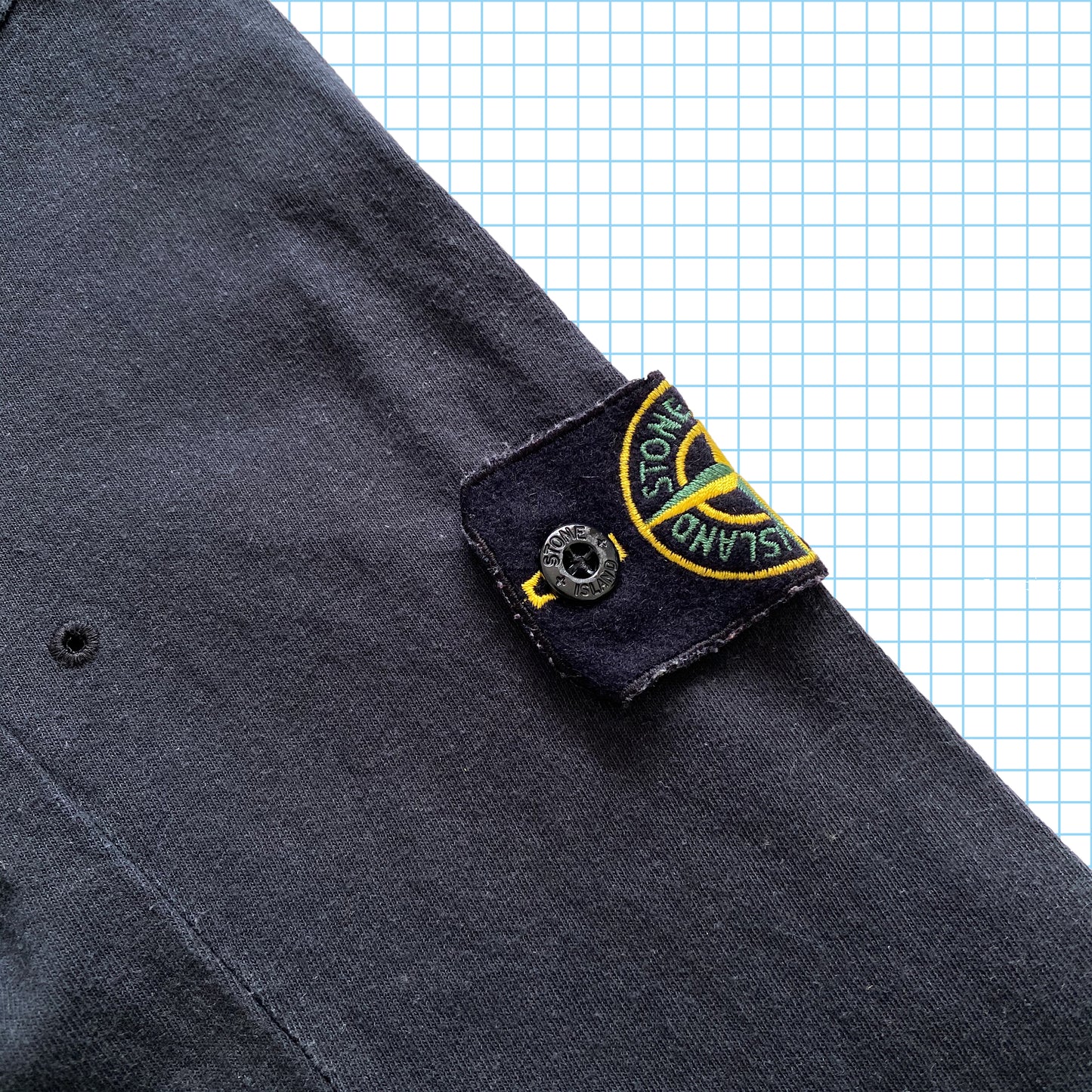 Stone Island T-shirt à manches longues en coton épais noir SS17' - Extra Large