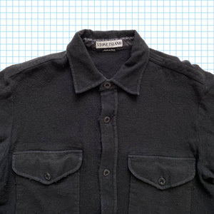 Vintage Stone Island Stealth Black Wool Shirt - Medium