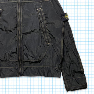 Vintage Stone Island Black Nylon Metal Contrast Stitch Jacket SS05' - Extra Large