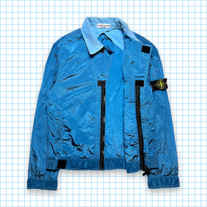 Stone Island Marina Blue Collared Nylon Metal Jacket - Small / Medium