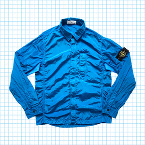 Stone Island Marina Blue Nylon Metal Over Shirt SS18’ - Large
