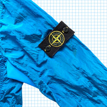 画像をギャラリービューアに読み込む, Stone Island マリーナ ブルー ナイロン メタル オーバー シャツ SS18&#39; - L