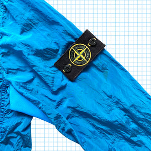 Stone Island マリーナ ブルー ナイロン メタル オーバー シャツ SS18' - L