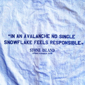 Veste Tyvek bleue 'Snowflake' Stone Island SS08' - Large