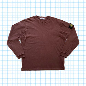 Stone Island Burgundy/Brown Heavy Ribbed Crew AW15' - Extra Extra Large