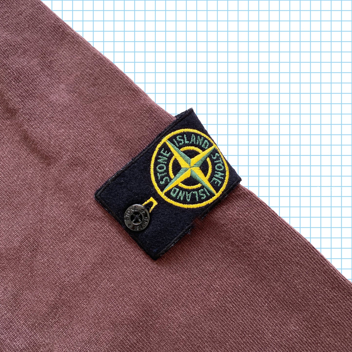 Stone Island - Pull côtelé épais bordeaux/marron AW15' - Extra Extra Large