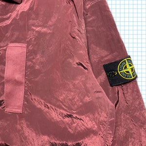 Stone Island バーガンディ ナイロン メタル オーバー シャツ AW17' - L