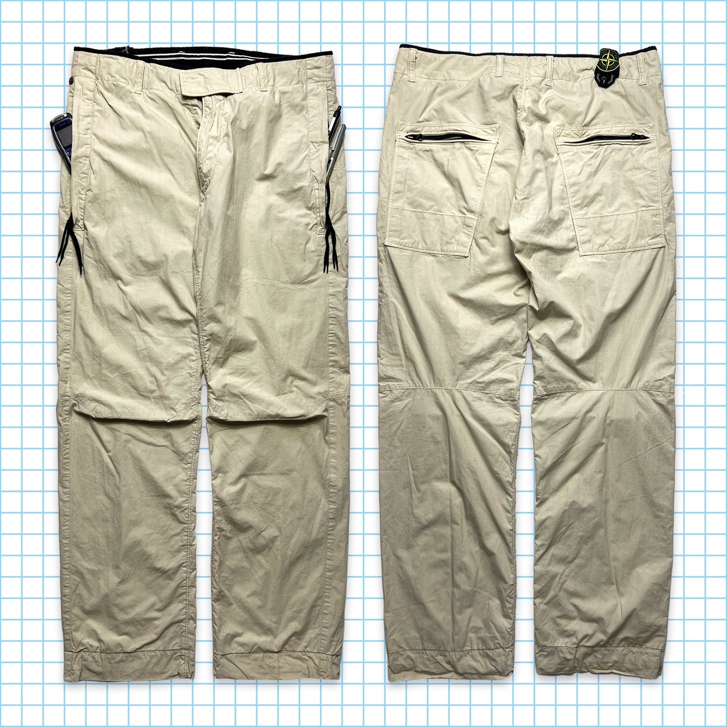 Stone Island Beige Jet Pant SS09' - 32" Waist