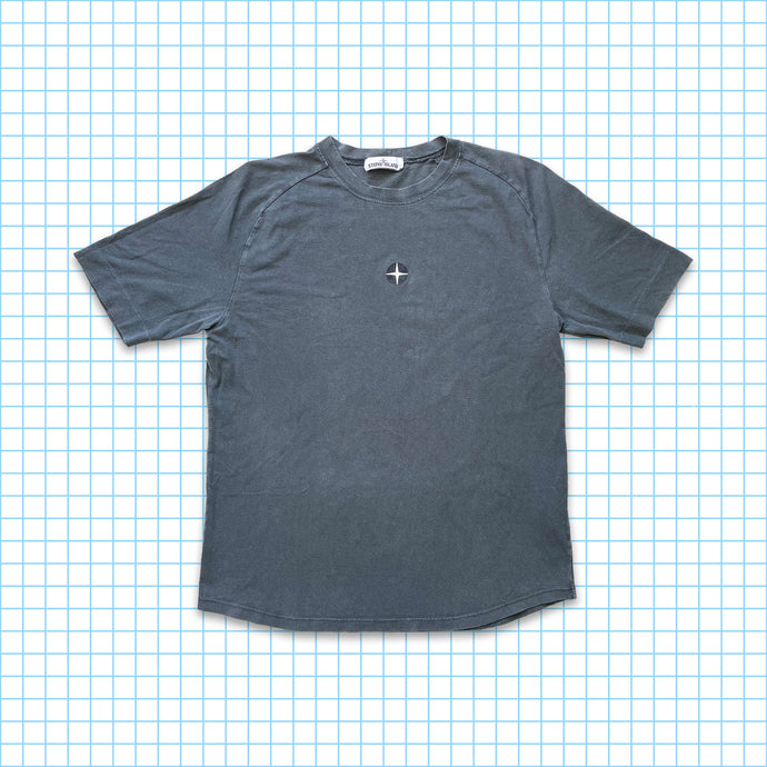 T-shirt gris délavé Stone Island Center Compass SS18' - Grand
