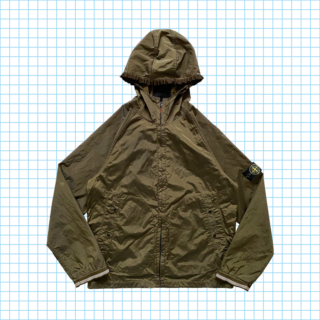 Stone Island Khaki Silk Lined Shimmer Jacket AW05’ - Extra Large