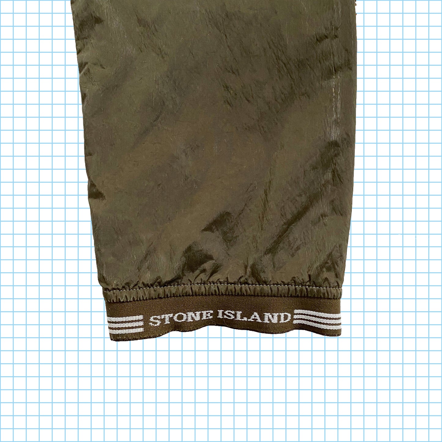 Stone Island Veste chatoyante doublée de soie kaki AW05' - Extra Large