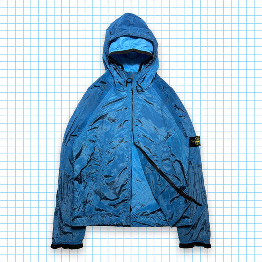 Stone Island Royal Blue Double Hood Nylon Metal - Extra Large