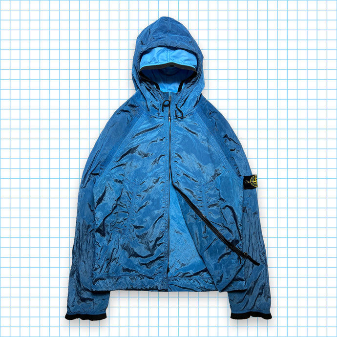 Stone Island ロイヤル ブルー ダブル フード ナイロン メタル - 特大